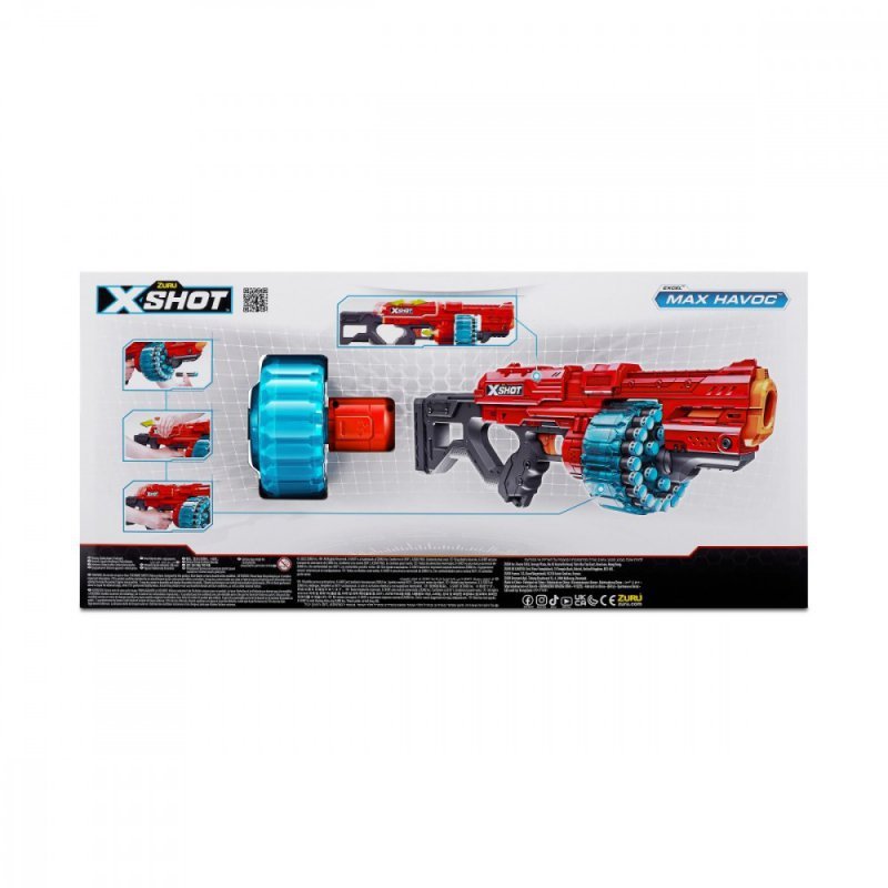 ZURU X-Shot Wyrzutnia Excel Max Havoc 48 strzałek