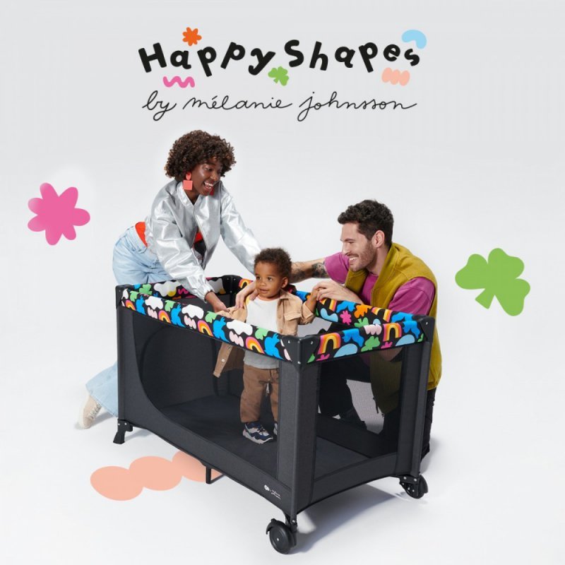 Kinderkraft Łóżeczko turystyczne JOY 2 HAPPY SHAPES