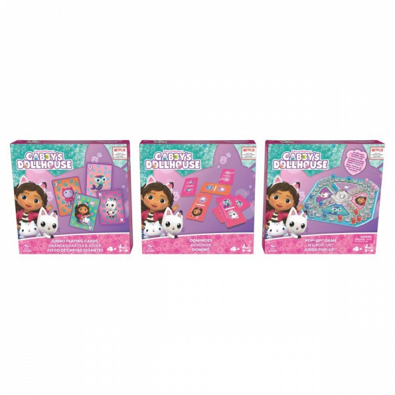 Spin Master Zestaw gier Koci Domek Gabi 3 gry