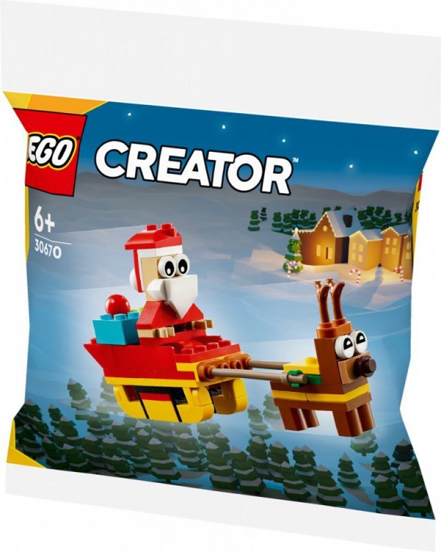 LEGO Klocki Creator 30670 Przejażdżka saniami Świętego Mikołaja