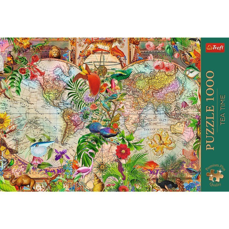 Trefl Puzzle 1000 elementów Antyczna mapa świata