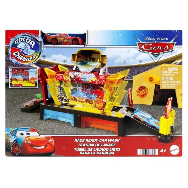 Cars. Myjnia samochodowa + autko ze zmianą koloru