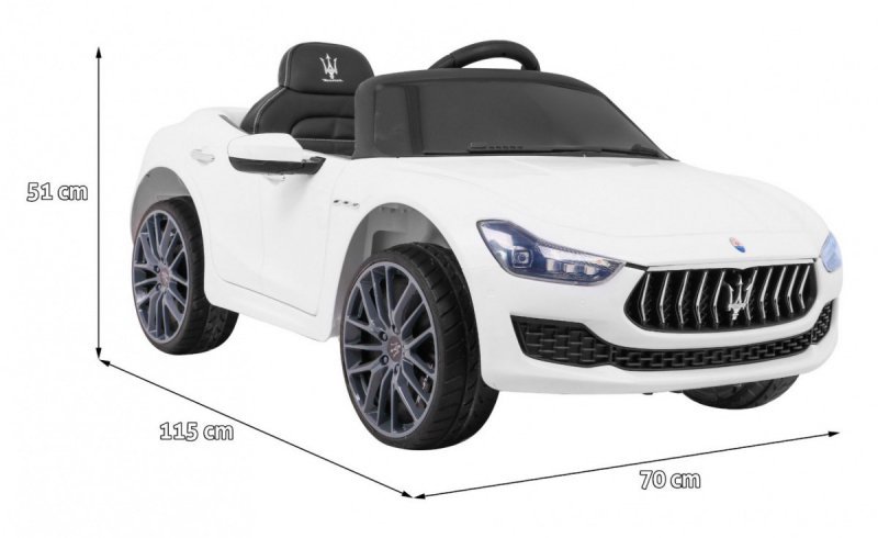 Maserati Ghibli na akumulator dla dzieci Biały + Pilot