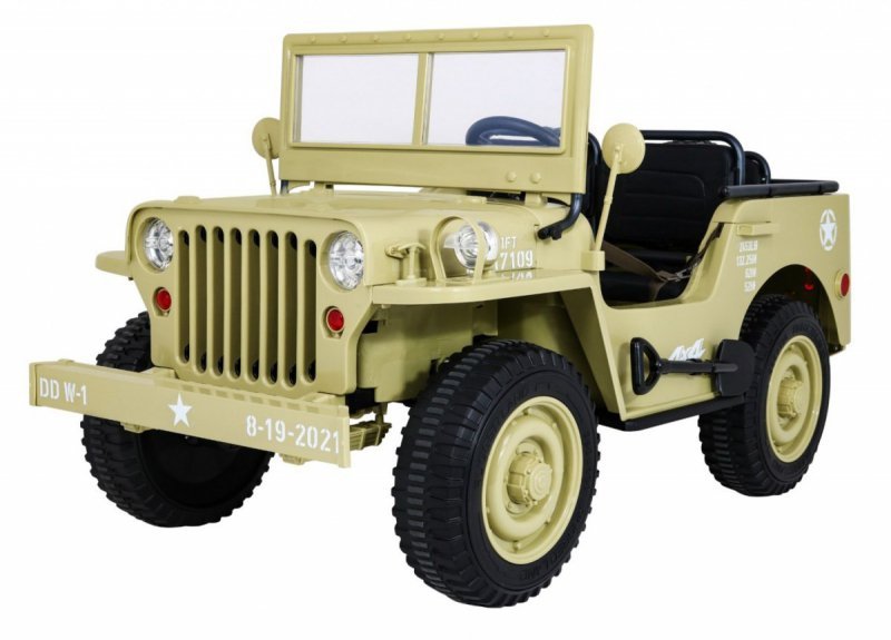 Autko Wojskowe Retro Strong dla 3 dzieci Matcha