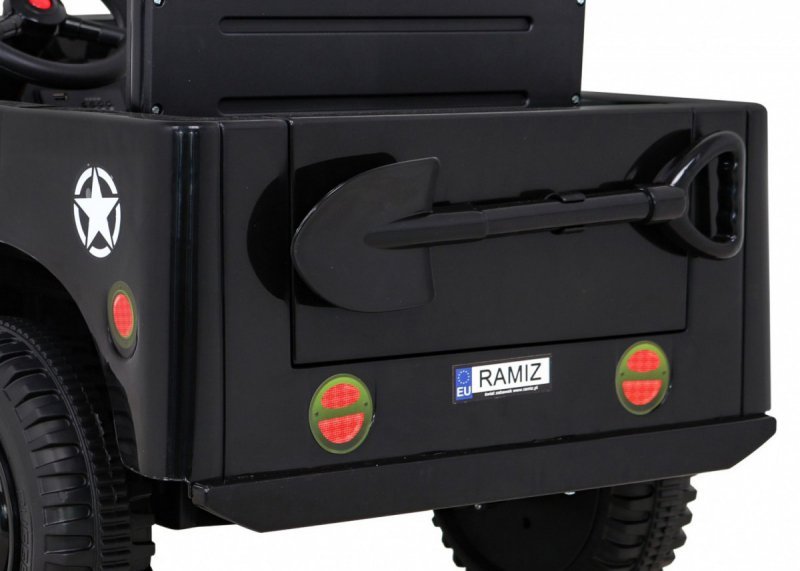 Autko Wojskowe Retro dla dzieci Czarny + Napęd 4x4