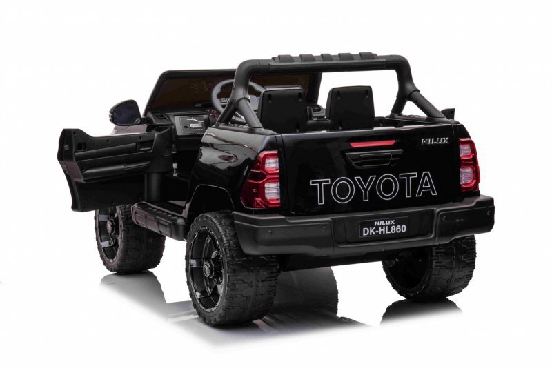 Toyota Hilux na akumulator dla dzieci Czarny Pickup + Napęd 4x4 + Pilot