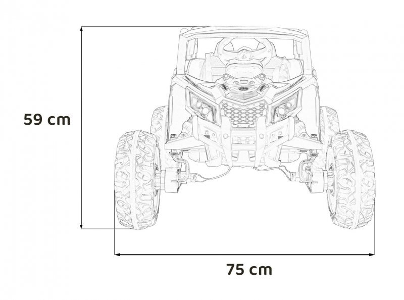 Pojazd Buggy ATV Defend 4x4 Czerwony