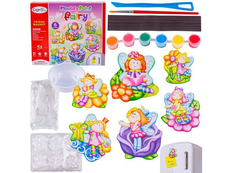 Kreatywny Zestaw Stwórz Magnes, Odlew DIY WRÓŻKI, GLITTER FAIRY Zrób To Sam