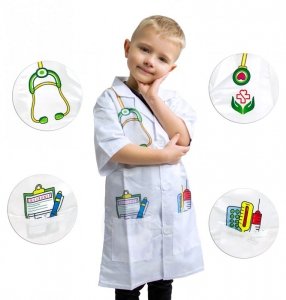 WOOPIE Ubranko Strój Lekarza Doktora dla Dzieci do ok. 120 cm