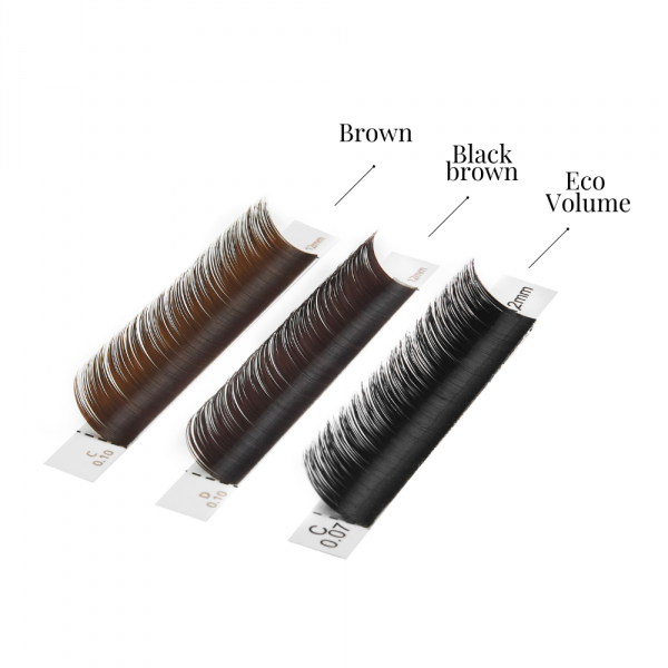 Rzęsy Brown Line C 0,05 black brown 