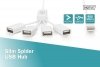 Digitus HUB/Koncentrator 4-portowy Spider USB 2.0 SuperSpeed, pasywny, Biały
