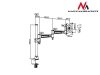 Maclean Uchwyt biurkowy do monitora LCD MC-628 13-27 15kg vesa 75 i 100
