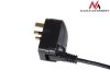 Maclean Adapter zasilania UK na Euro kątowy czarny MCE70