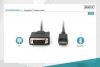 Digitus Kabel adapter Displayport z zatrzaskiem 1080p 60Hz FHD Typ DP/DVI-D (24+1) M/M 5m Czarny