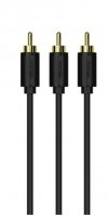 Unitek Kabel 3x RCA (M)-3x RCA (M); 1,5m, Y-C950BK, Gold