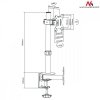 Maclean Uchwyt biurkowy do monitora LCD MC-751  13-32 8kg vesa 75x75 oraz 100x100