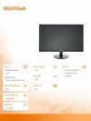 AOC Monitor 23.6 M2470Swh MVA HDMIx2 Głośniki Czarny