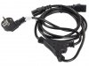 Lanberg Kabel zasilający CEE 7/7 - 2x IEC 320 C13 VDE 2M czarny