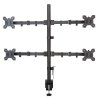Techly Uchwyt nabiurkowy na 4 monitory 13-27cali 4x10kg, czarny