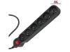 Maclean Listwa zasilająca MCE188 6 gniazd 2300W 5m czarna