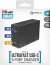 Trust 52W Ultraszybka ładowarka 5 USB