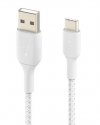 Belkin Kabel Braided USB-C USB-A 1m biały