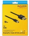 Delock Kabel Displayport Mini - Displayport 1m v1.4 8K czarny