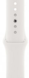 Apple Zegarek  Series 6 GPS, 44mm koperta z aluminium w kolorze srebrnym z paskiem sportowym w kolorze białym- Regular