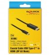Delock Kabel USB-C(M)-HDMI(M) 2M czarny