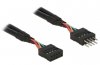 Delock Przedłużacz USB PIN HEADER M/F 10 PIN 2.0 10 cm czarny