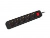 Lanberg Listwa przedłużacz 1,5m 5x230 V  PS1-05F-0150-BK