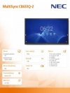 NEC Monitor wielkoformatowy 65 cali MultiSync CB651Q-2 IPS 350cd/m2
