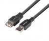 Lanberg Przedłużacz USB-A M/F 2.0 1.8m czarny BOX