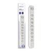Qoltec Listwa antyprzepięciowa | 8 gniazd | 2xUSB | 1.8m | Biała
