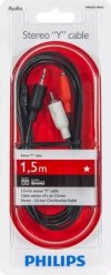 Philips Kabel Stereo Y 1.5m (3,5 mm M - 2 RCA M)