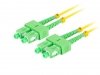 Lanberg Patchcord światłowodowy Sm Sc/Apc-Sc/Apc Duplex 3.0mm 1m żółty