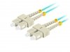 Lanberg Patchcord światłowodowy Mm Sc/Upc-Sc/Upc Duplex 3.0mm 2m Aqua
