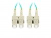 Lanberg Patchcord światłowodowy Mm Sc/Upc-Sc/Upc Duplex 3.0mm 5m Aqua