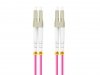 Lanberg Patchcord światłowodowy Mm Lc/Upc-Lc/Upc Duplex 3.0mm 2m fioletowy