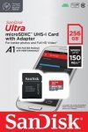 SanDisk Ultra microSDXC 256GB 150MB/s A1 + Adapter SD