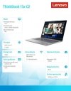 Lenovo Laptop ThinkBook 13x G2 21AT001SPB W11Pro i5-1235U/16GB/512GB/INT/13.3 WQXGA/Storm Grey/1YR Premier Support + 3YRS OS