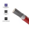 Qoltec Kabel solarny fotowoltaiczny | 4mm2 | 100m | Czerwony
