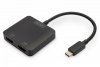 Digitus Hub/Koncentrator 2-portowy USB Typ C/2x HDMI 4K/60Hz HDR HDCP 2.2 MST