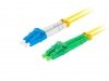Lanberg Patchcord światłowodowy sm lc/apc-lc/upc duplex 3.0mm lszh g657a1 1m żółty