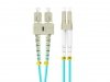 Lanberg Patchcord światłowodowy mm lc/upc-sc/upc duplex 3.0mm om3 50/125 3m aqua