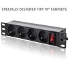 Qoltec Listwa zasilająca PDU do RACK 10 | 1U | 16A | 4xFrench | 1.8m