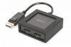 Digitus Rozdzielacz/Splitter DisplayPort 2-portowy UHD 4K 60Hz 3D HDCP 1.3, audio