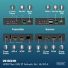 Digitus Przedłużacz (extender) światłowodowy HDMI 4K/60Hz z KVM USB 1.1 przez IP 1G lub do 40km/300m, max. 253 odbiorniki, HDMI 
