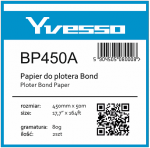 Papier w roli do plotera Yvesso Bond 450x50m 80g BP450A (450x50 80g )