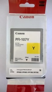 Tusz Canon PFI-107 Y - yellow 130 ml do iPF 670 / 680 / 685 / 770 / 780 / 785